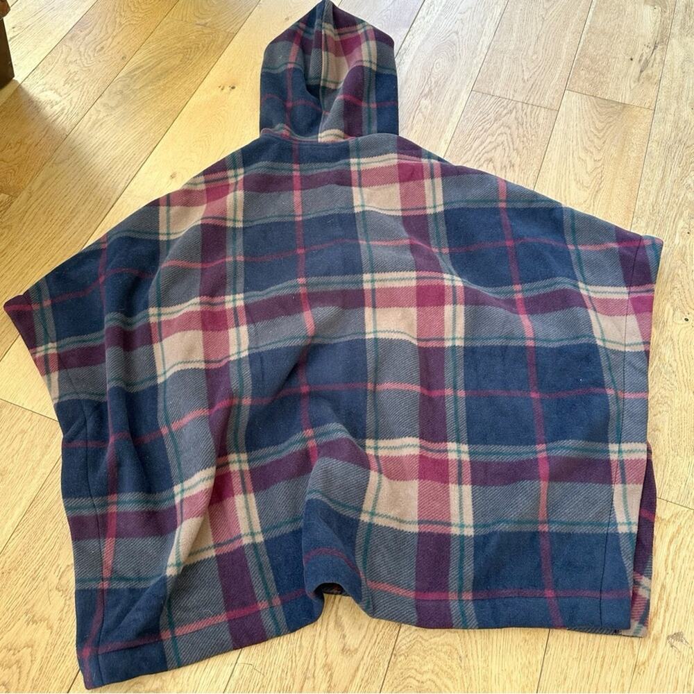 Weatherproof Plaid Fleece Hooded Cape Poncho – Women’s M EUC - Picture 8 of 8